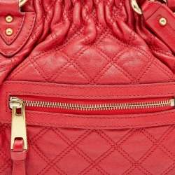 Marc Jacobs Red Quilted Leather Stam Satchel
