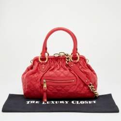 Marc Jacobs Red Quilted Leather Stam Satchel