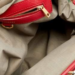 Marc Jacobs Red Quilted Leather Stam Satchel