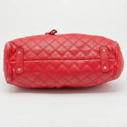 Marc Jacobs Red Quilted Leather Stam Satchel
