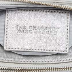 Pre Owned Marc Jacobs Silver Leather Snapshot Camera Crossbody Bag