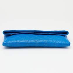 Pre Owned Marc Jacobs Blue Quilted Leather Eugenie Clutch