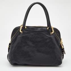 Pre Owned Marc Jacobs Black Leather Paradise Rio Satchel