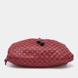 Pre Owned Marc Jacobs Red/Brown Leather Memphis Drawstring Tote