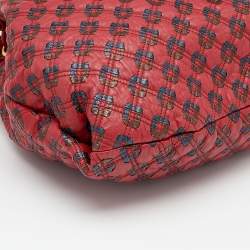 Pre Owned Marc Jacobs Red/Brown Leather Memphis Drawstring Tote