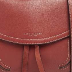 Pre Owned Marc Jacobs Brown Leather and Suede Flap Crossbody Bag