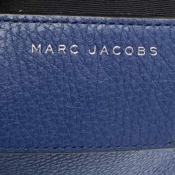 Pre Owned Marc Jacobs Blue Leather Recruit Nomad Saddle Shoulder Bag
