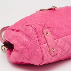 Pre Owned Marc Jacobs Pink Quilted Leather Stam Satchel