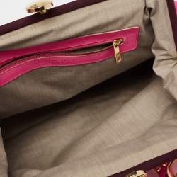 Pre Owned Marc Jacobs Pink Quilted Leather Stam Satchel