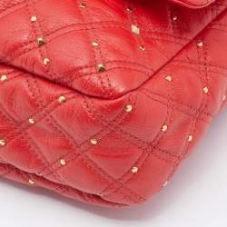 Pre Owned Marc Jacobs Red Leather Stardust Beat Shoulder Bag