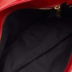 Pre Owned Marc Jacobs Red Leather Stardust Beat Shoulder Bag