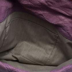 Pre Owned Marc Jacobs Purple Quilted Leather Lock Clutch