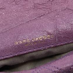 Pre Owned Marc Jacobs Purple Quilted Leather Lock Clutch