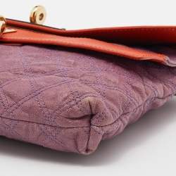 Pre Owned Marc Jacobs Purple Quilted Leather Lock Clutch