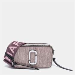 Pre Owned Marc Jacobs Pink Glitter Patent Leather Snapshot Camera Crossbody Bag
