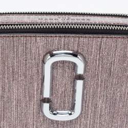 Pre Owned Marc Jacobs Pink Glitter Patent Leather Snapshot Camera Crossbody Bag