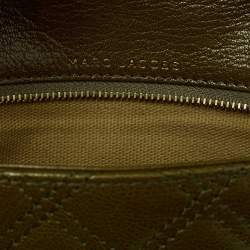 Pre Owned Marc Jacobs Olive Green Quilted Leather Eugenie Chain Clutch