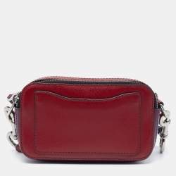 Pre Owned Marc Jacobs Dark/Purple Saffiano Leather Snapshot Camera Crossbody Bag