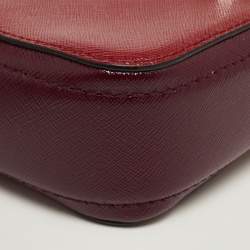 Pre Owned Marc Jacobs Dark/Purple Saffiano Leather Snapshot Camera Crossbody Bag