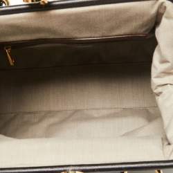 Pre Owned Marc Jacobs Dark Choco Brown Quilted Leather Stam Satchel