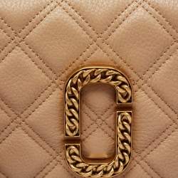 Pre Owned Marc Jacobs Tan Leather The Status Crossbody Bag