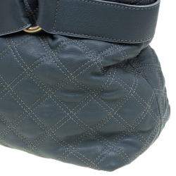 Pre Owned Marc Jacobs Grey Quilted Leather Bruna Belted Tote