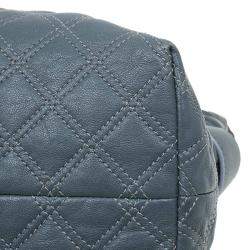 Pre Owned Marc Jacobs Grey Quilted Leather Bruna Belted Tote