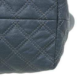 Pre Owned Marc Jacobs Grey Quilted Leather Bruna Belted Tote
