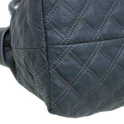 Pre Owned Marc Jacobs Grey Quilted Leather Bruna Belted Tote