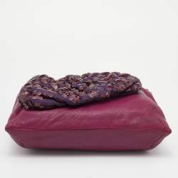 Pre Owned Marc Jacobs Purple Leather Robert Duffy Bag on Bag Tote