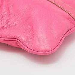 Pre Owned Marc Jacobs Pink Leather Top Zip Clutch