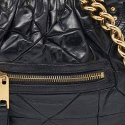 Pre Owned Marc Jacobs Black Quilted Leather Stam Satchel