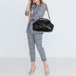 Pre Owned Marc Jacobs Black Quilted Leather Stam Satchel