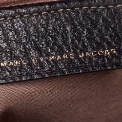 Marc by Marc Jacobs Black/Beige Leather Middle Zip Crossbody  Bag