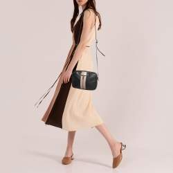 Marc by Marc Jacobs Black/Beige Leather Middle Zip Crossbody  Bag