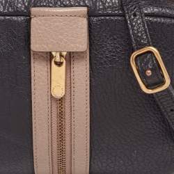 Marc by Marc Jacobs Black/Beige Leather Middle Zip Crossbody  Bag
