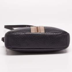 Marc by Marc Jacobs Black/Beige Leather Middle Zip Crossbody  Bag
