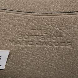 Pre Owned Marc Jacobs Beige/Black Leather Snapshot Crossbody Bag