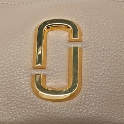 Pre Owned Marc Jacobs Beige/Black Leather Snapshot Crossbody Bag