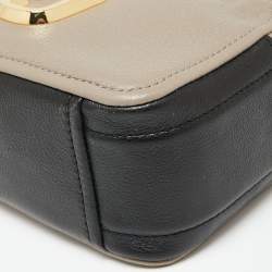 Pre Owned Marc Jacobs Beige/Black Leather Snapshot Crossbody Bag