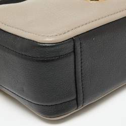 Pre Owned Marc Jacobs Beige/Black Leather Snapshot Crossbody Bag