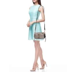 Pre Owned Marc Jacobs Beige/Black Leather Snapshot Crossbody Bag