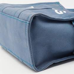 Pre Owned Marc Jacobs Blue Canvas The Small Traveler Tote 