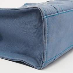 Pre Owned Marc Jacobs Blue Canvas The Small Traveler Tote 