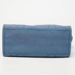 Pre Owned Marc Jacobs Blue Canvas The Small Traveler Tote 