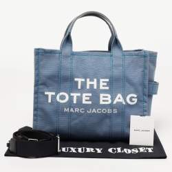 Pre Owned Marc Jacobs Blue Canvas The Small Traveler Tote 