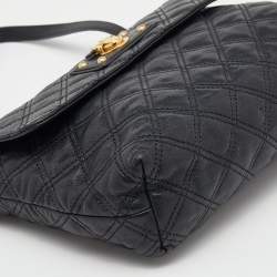 Marc Jacobs Black Quilted Leather Flap Chain Shoulder Bag