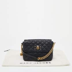 Marc Jacobs Black Quilted Leather Flap Chain Shoulder Bag