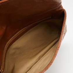 Pre Owned Marc Jacobs Brown Quilted Leather Large Eugenie Clutch