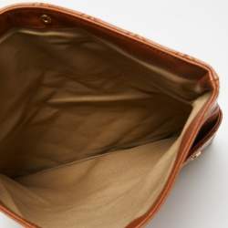 Pre Owned Marc Jacobs Brown Quilted Leather Large Eugenie Clutch